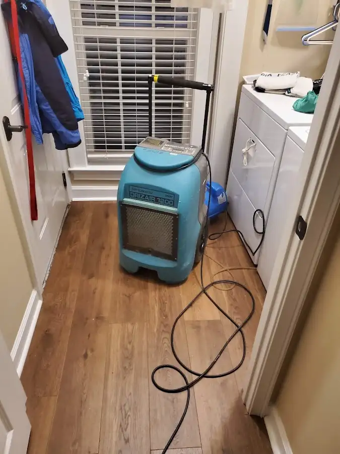 Commercial dehumidifier deployed for Flood Damage Cleanup in Bentonville